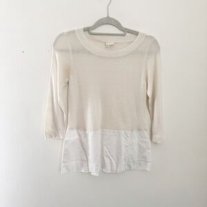 Anthropologie moth cream Knit Sweater